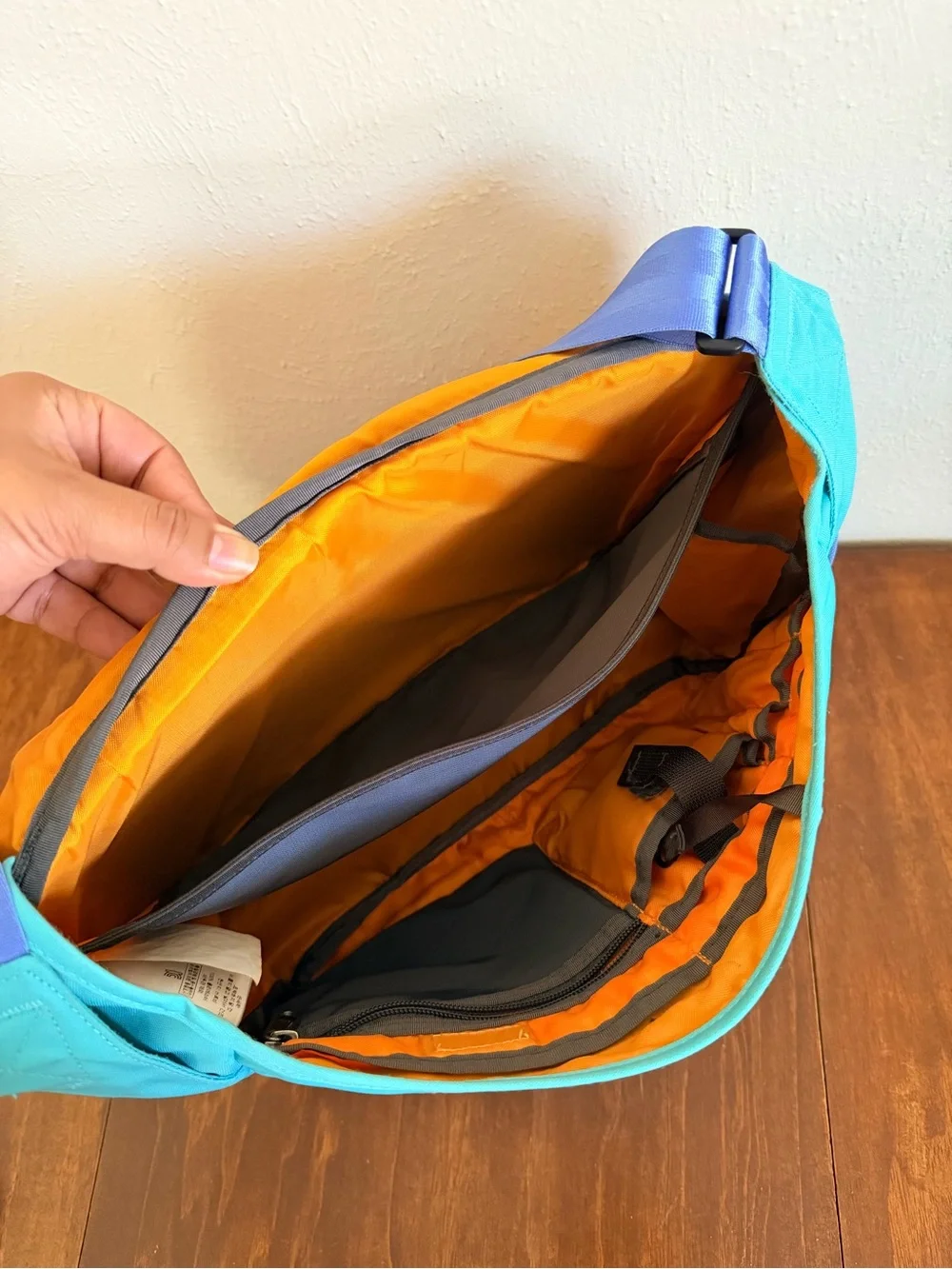 Patagonia Messenger Bag 15L Teal Purple Laptop Crossbody Bag